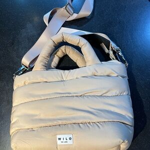 Wilo The Label Tan Puffer purse